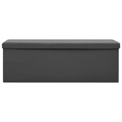 vidaXL Skládací úložná lavice šedá PVC