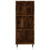 vidaXL Skř&iacute;ň highboard kouřov&yacute; dub 34,5 x 34 x 180 cm kompozitn&iacute; dřevo