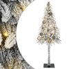 vidaXL V&aacute;nočn&iacute; stromeček s 150 LED diodami B&iacute;l&aacute; 120 cm PE a Ocel