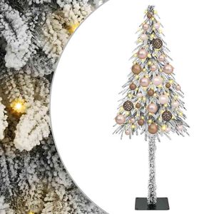 vidaXL V&aacute;nočn&iacute; stromeček s 150 LED diodami B&iacute;l&aacute; 120 cm PE a Ocel
