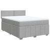 vidaXL Box spring postel s matrac&iacute; světle &scaron;ed&aacute; 140 x 200 cm textil
