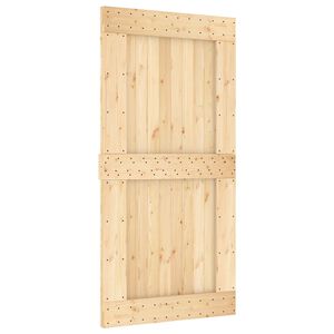 vidaXL Posuvn&eacute; dveře NARVIK 100 x 210 cm (213,5 cm) Přirozen&aacute; a čern&aacute;