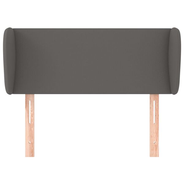 vidaXL Čelo postele typu u&scaron;&aacute;k &scaron;ed&aacute; 93x23x78/88 cm uměl&aacute; kůže