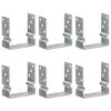 vidaXL Plotov&eacute; kotvy 6 ks stř&iacute;brn&eacute; 14 x 6 x 15 cm pozinkovan&aacute; ocel
