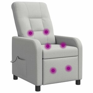 vidaXL Mas&aacute;žn&iacute; polohovac&iacute; křeslo Oblačno &scaron;ed&aacute; Textil