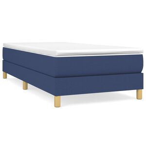 vidaXL Box spring postel s matrac&iacute; modr&aacute; 80x200 cm textil