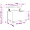 vidaXL Konferenční stolek hnědý dub 60x44,5x45 cm kompozitní dřevo