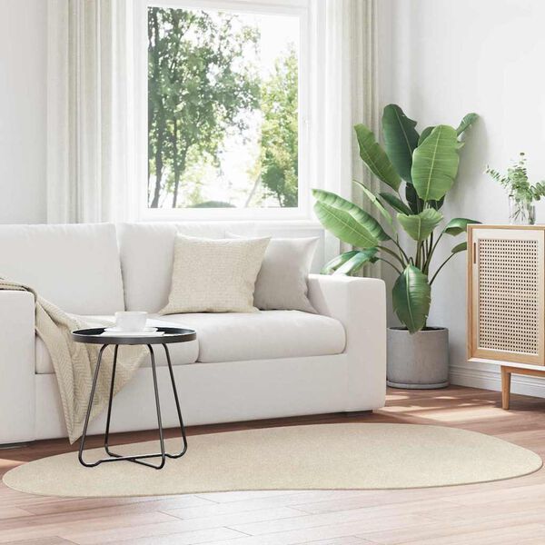 vidaXL Kusov&eacute; koberce HUARTE B&eacute;žov&aacute; 140 x 200 cm Polyester