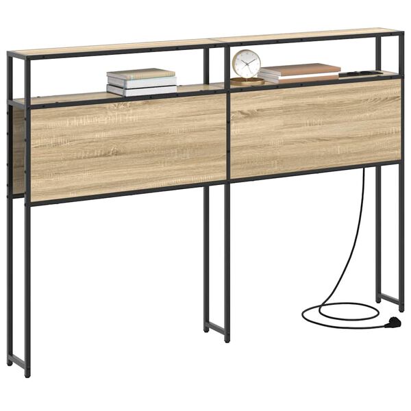 vidaXL &Uacute;ložn&eacute; čelo postele s polic&iacute; dub sonoma 120 cm Kompozitn&iacute; dřevo