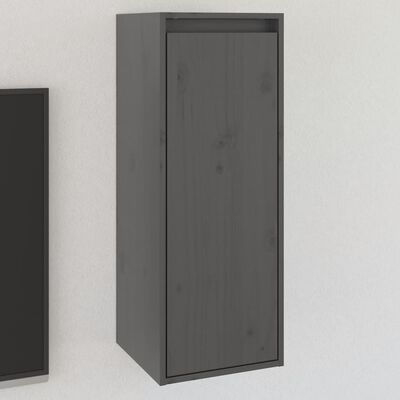vidaXL Nástěnná skříňka šedá 30 x 30 x 80 cm masivní borové dřevo