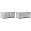 vidaXL TV skř&iacute;ňky 2 ks Betonov&aacute; &scaron;ed&aacute; 60x31x25,5 cm Dřevěn&aacute; konstrukce