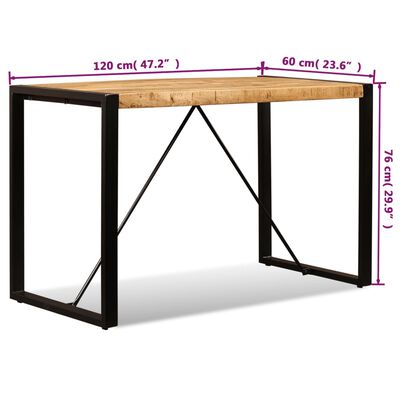 vidaXL Jídelní stůl masivní mangovníkové dřevo 120 cm