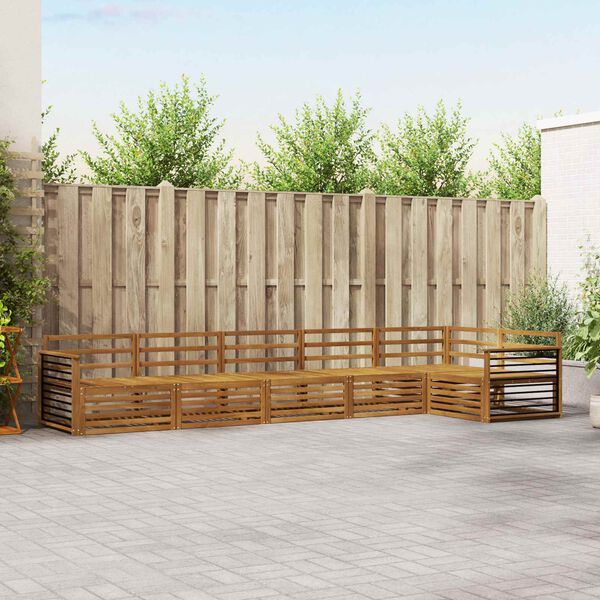 vidaXL Venkovn&iacute; pohovkov&aacute; souprava 6 pcs Př&iacute;rodn&iacute;