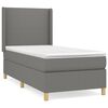 vidaXL Box spring postel s matrac&iacute; tmavě &scaron;ed&aacute; 80 x 200 cm textil