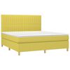 vidaXL Box spring postel s matrac&iacute; a LED zelen&aacute; 160x200 cm textil