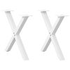 vidaXL Nohy konferenčn&iacute;ho stolku ve tvaru X, 2 ks, b&iacute;l&eacute;, 60 x (42-43) cm, ocel