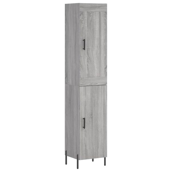 vidaXL Skř&iacute;ň highboard &scaron;ed&aacute; sonoma 34,5 x 34 x 180 cm kompozitn&iacute; dřevo