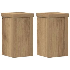 vidaXL Stojany na rostliny 2 ks dub artisan 10 x 10 x 18 cm kompozit