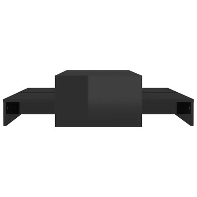 vidaXL Hnízdové konferenční stolky černé vysoký lesk 100x100x26,5 cm