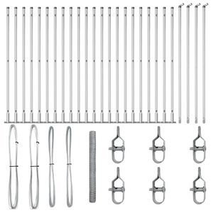 vidaXL Plotov&yacute; sloupek. Stř&iacute;brn&aacute;