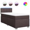 vidaXL Box spring postel s matrac&iacute; tmavě hněd&aacute; 100 x 200 cm textil