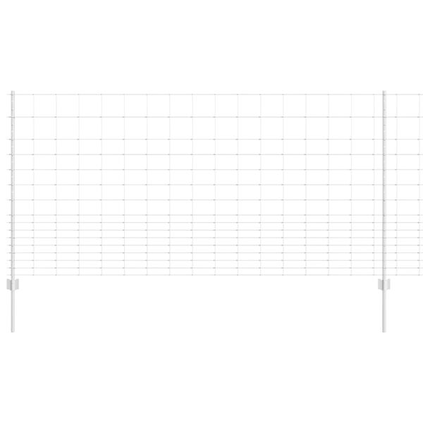 vidaXL Plot s sloupkem Stř&iacute;brn&aacute; 1,2 x 25 m Ocel