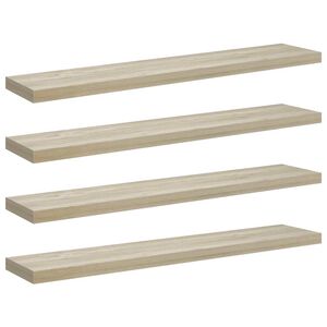 vidaXL Plovouc&iacute; n&aacute;stěnn&eacute; police 4 ks dub 120 x 23,5 x 3,8 cm MDF