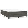 vidaXL R&aacute;m postele s boxspringem tmavě &scaron;ed&yacute; 140 x 190 cm samet