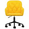 vidaXL Otočn&eacute; j&iacute;deln&iacute; židle 2 ks žlut&eacute; samet