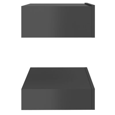 vidaXL Noční stolky 2 ks šedé s vysokým leskem 60 x 35 cm dřevotříska