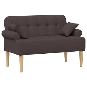 vidaXL Pohovka s knofl&iacute;kov&yacute;m pro&scaron;&iacute;v&aacute;n&iacute;m Tmavě hněd&aacute; 120 x 65 x 79 cm
