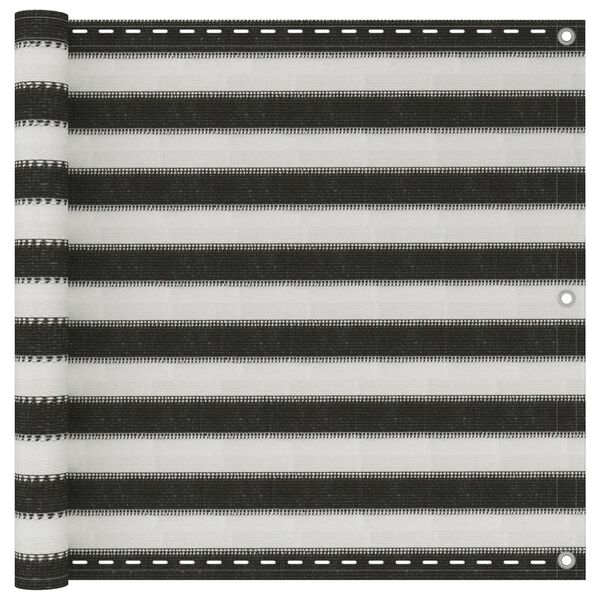 vidaXL Balkónová zástěna HDPE 90x600 cm antracitovo-bílá