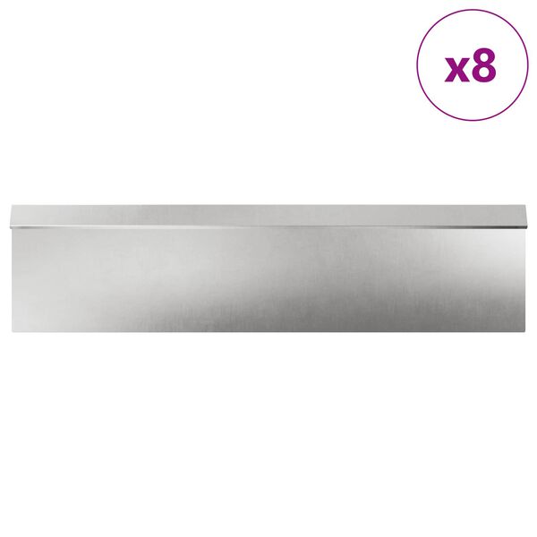 vidaXL Hlem&yacute;žďov&aacute; oplocen&iacute; 12 pcs Stř&iacute;brn&aacute; Nerezov&aacute; ocel