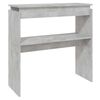 vidaXL Konzolov&yacute; stolek betonově &scaron;ed&yacute; 80 x 30 x 80 cm kompozitn&iacute; dřevo