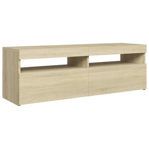 vidaXL TV skř&iacute;ňka s LED osvětlen&iacute;m dub sonoma 120 x 35 x 40 cm