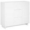 vidaXL Serv&iacute;rovac&iacute; skř&iacute;ň B&iacute;l&aacute; 85,5 x 31 x 75 cm Kompozitn&iacute; dřevo