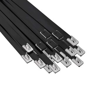 vidaXL Kabelov&aacute; vazba 25 ks 7,9 x 700 mm Čern&aacute;
