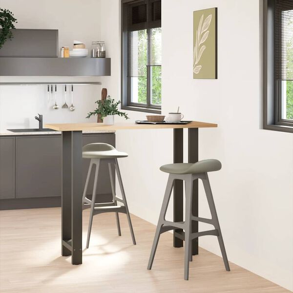 vidaXL Nohy k barov&eacute;mu stolu antracitov&eacute; 2 ks 50 x (110-111) cm ocelov&eacute;