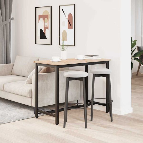 vidaXL stůl Př&iacute;rodn&iacute; 100 x 50 x 77 cm Inžen&yacute;rsk&eacute; dřevo a ocel