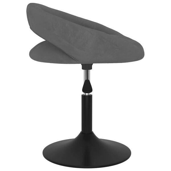 vidaXL Otočn&eacute; j&iacute;deln&iacute; židle 6 ks tmavě &scaron;ed&eacute; samet