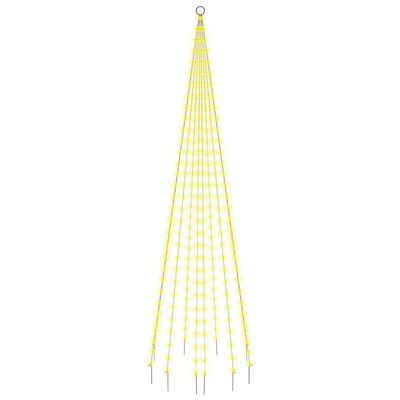 vidaXL Vánoční stromek na stožár 310 teple bílých LED diod 300 cm