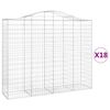 vidaXL Klenut&eacute; gabionov&eacute; ko&scaron;e 18ks 200x50x160/180cm pozinkovan&eacute; železo