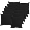 vidaXL Povlak na pol&scaron;t&aacute;ř 12 pcs HEERLEN Čern&aacute; 40 x 40 cm