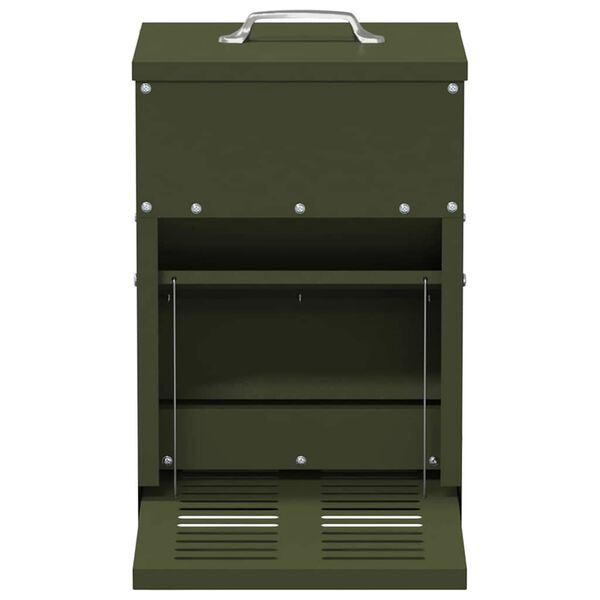 vidaXL Z&aacute;sobn&iacute;k pro slepice s ped&aacute;lem Olivově zelen&aacute; 25 x 42 x 40 cm