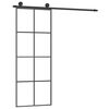 vidaXL Posuvn&eacute; dveře s kov&aacute;n&iacute;m 76x205 cm ESG sklo a hlin&iacute;k