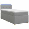 vidaXL Postel boxspring s matrac&iacute; Světle &scaron;ed&aacute; 90 x 190 cm Textil