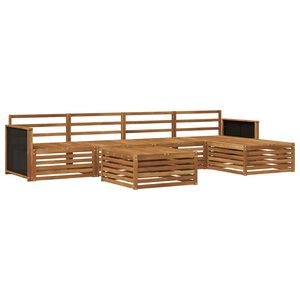 vidaXL Venkovn&iacute; pohovkov&aacute; souprava 6 pcs Př&iacute;rodn&iacute; 79 x 79 x 37 cm