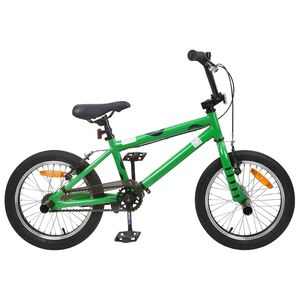 vidaXL BMX Kolo 16 palců pro 5-8 let Zelen&aacute;