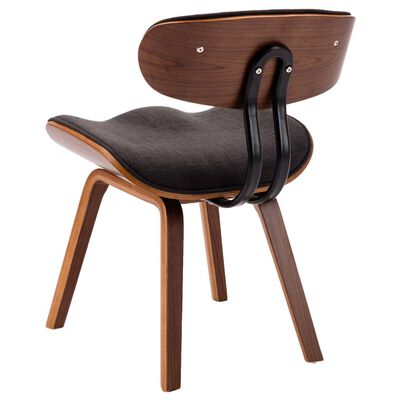 vidaXL Jídelní židle 2 ks šedé ohýbané dřevo a textil