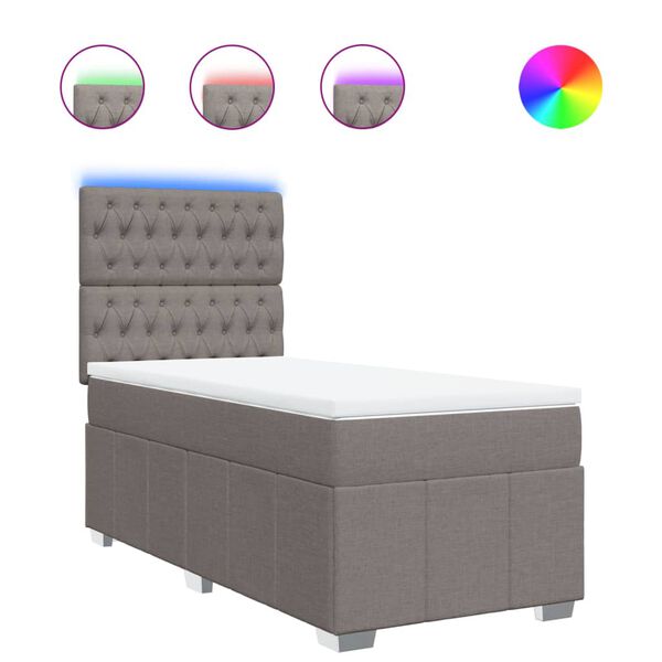 vidaXL Box spring postel s matrac&iacute; taupe 90x190 cm textil